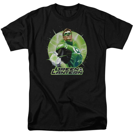 Justice League Green Static Mens T Shirt Black Officially Licensed