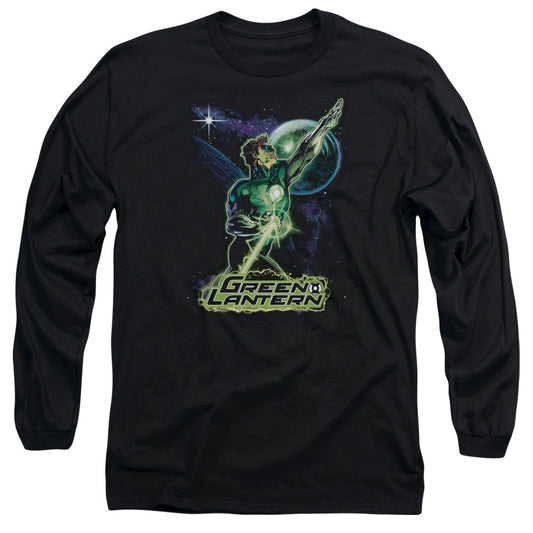 Justice League Hal Galaxy Mens Long Sleeve Shirt Black Officially Licensed