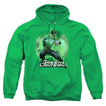 Justice League Of America Spin Mens Hoodie Kelly Green Officially Licensed