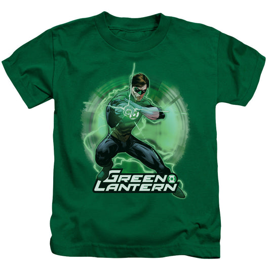 Justice League Spin Juvenile Kids Youth T Shirt Kelly Green Officially Licensed