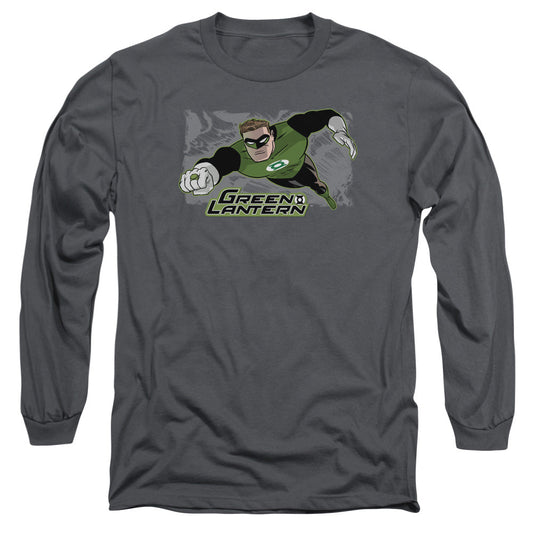 Justice League Space Cop Mens Long Sleeve Shirt Charcoal Officially Licensed
