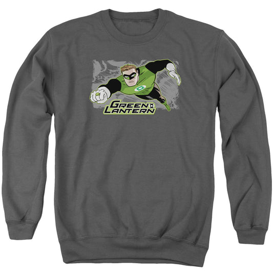 Justice League Space Cop Mens Crewneck Sweatshirt Charcoal Officially Licensed