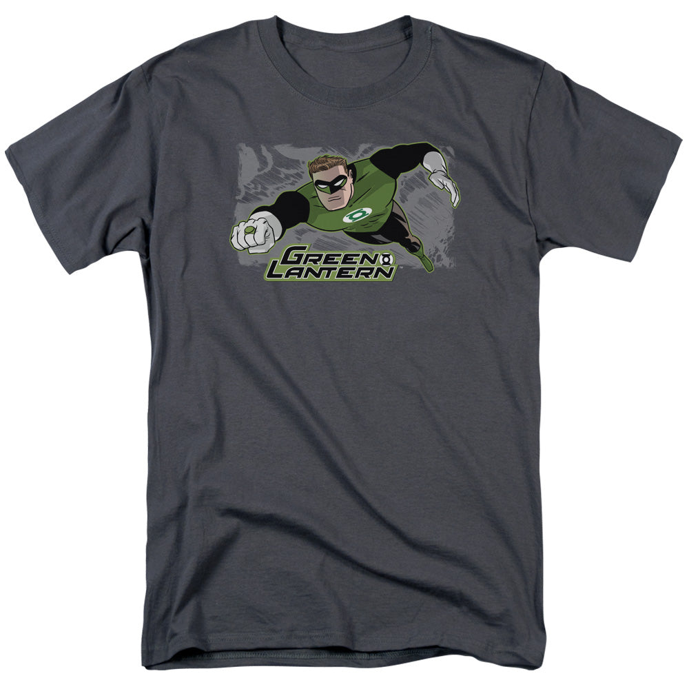 Justice League Of America Space Cop Mens T Shirt Charcoal Officially Licensed