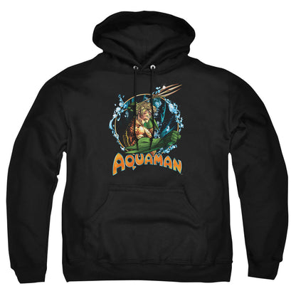 Justice League Of America Ruler Of The Seas Mens Hoodie Black Officially Licensed
