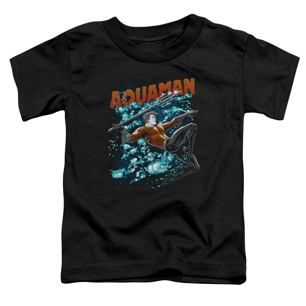 Justice League Aqua Bubbles Toddler Kids Youth T Shirt Black Officially Licensed