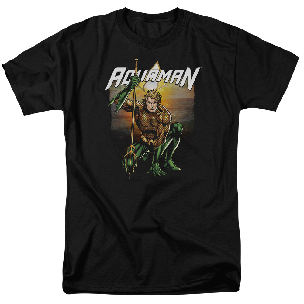 Justice League Of America Beach Sunset Mens T Shirt Black Officially Licensed
