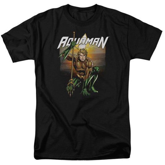 Justice League Of America Beach Sunset Mens T Shirt Black Officially Licensed