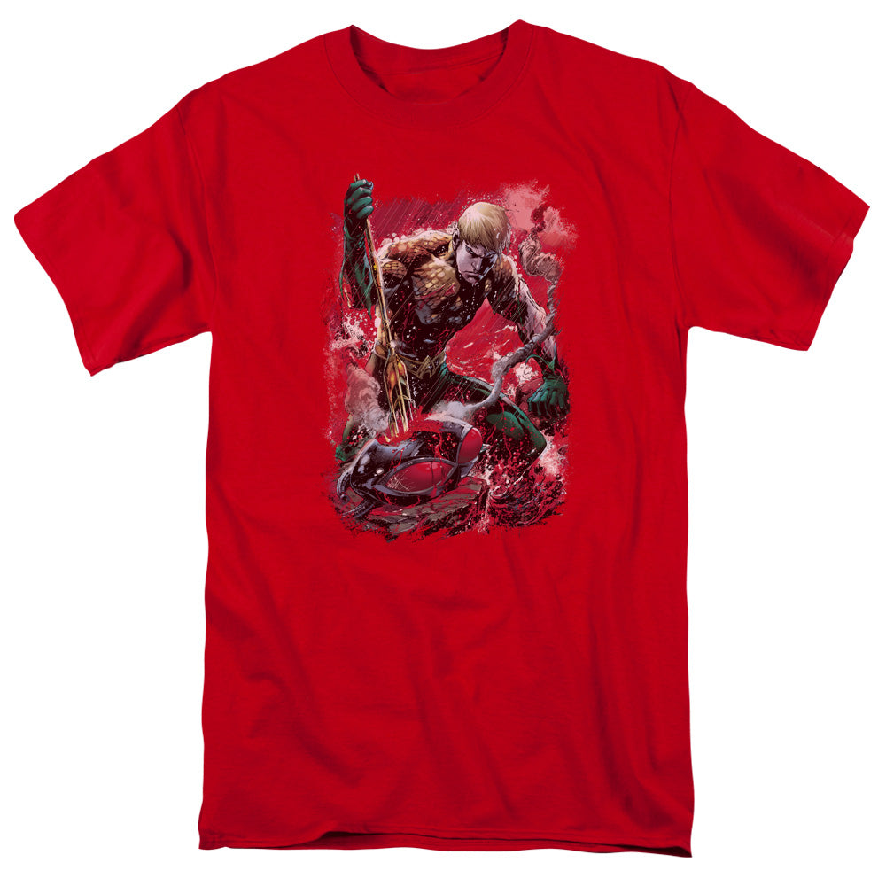 Justice League Of America Finished Mens T Shirt Red Officially Licensed