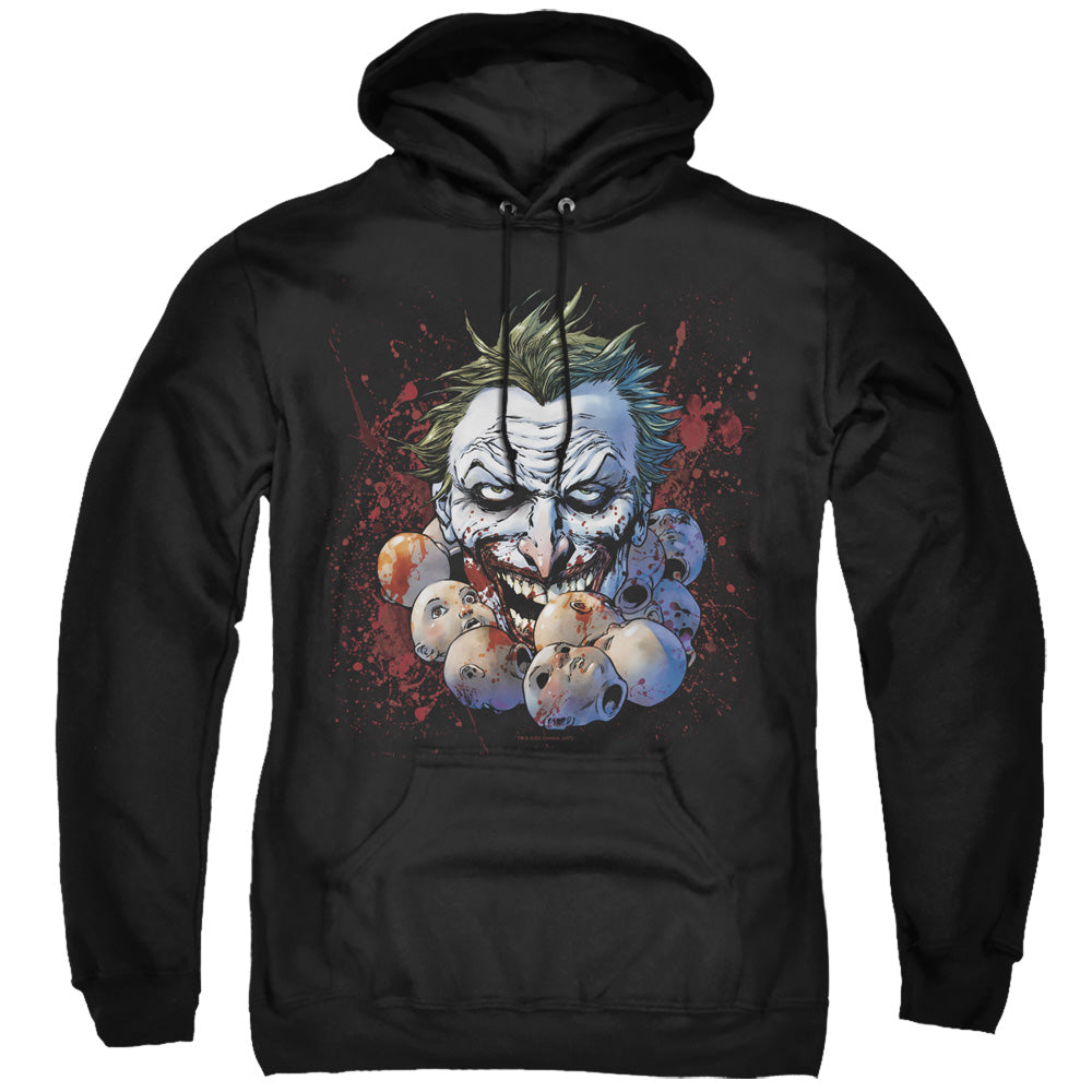 Justice League Doll Heads Mens Hoodie Black Officially Licensed