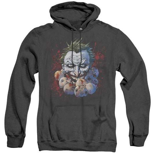Justice League Of America Doll Heads Heather Mens Hoodie Black Officially Licensed