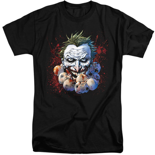 Justice League Of America Doll Heads Mens Tall T Shirt Black Officially Licensed
