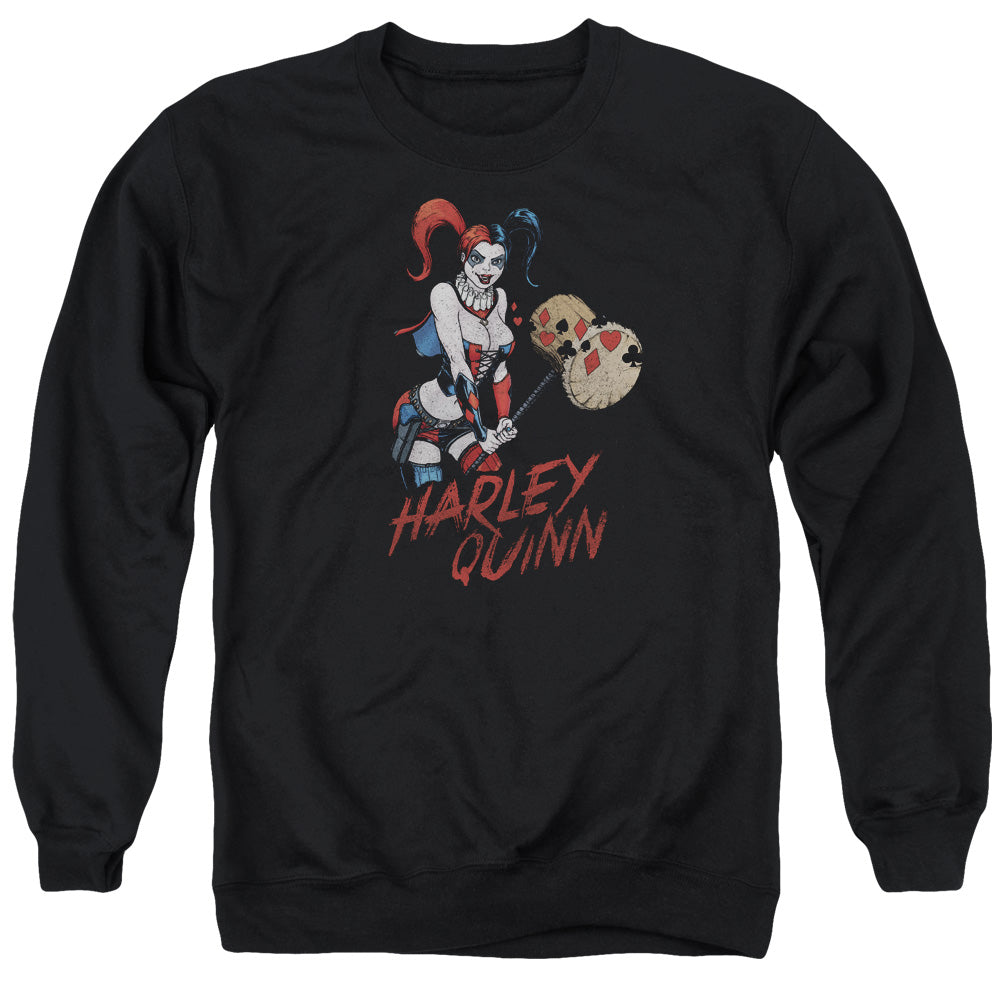 Justice League Of America Harley Hammer Mens Crewneck Sweatshirt Black Officially Licensed