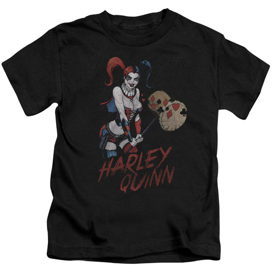 Justice League Harley Hammer Juvenile Kids Youth T Shirt Black Officially Licensed