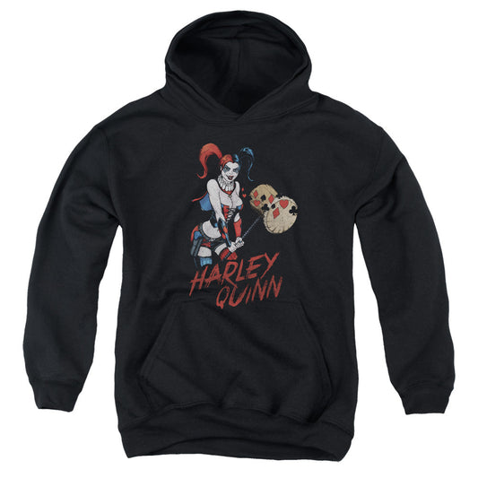 Justice League Harley Hammer Kids Youth Hoodie Black Officially Licensed