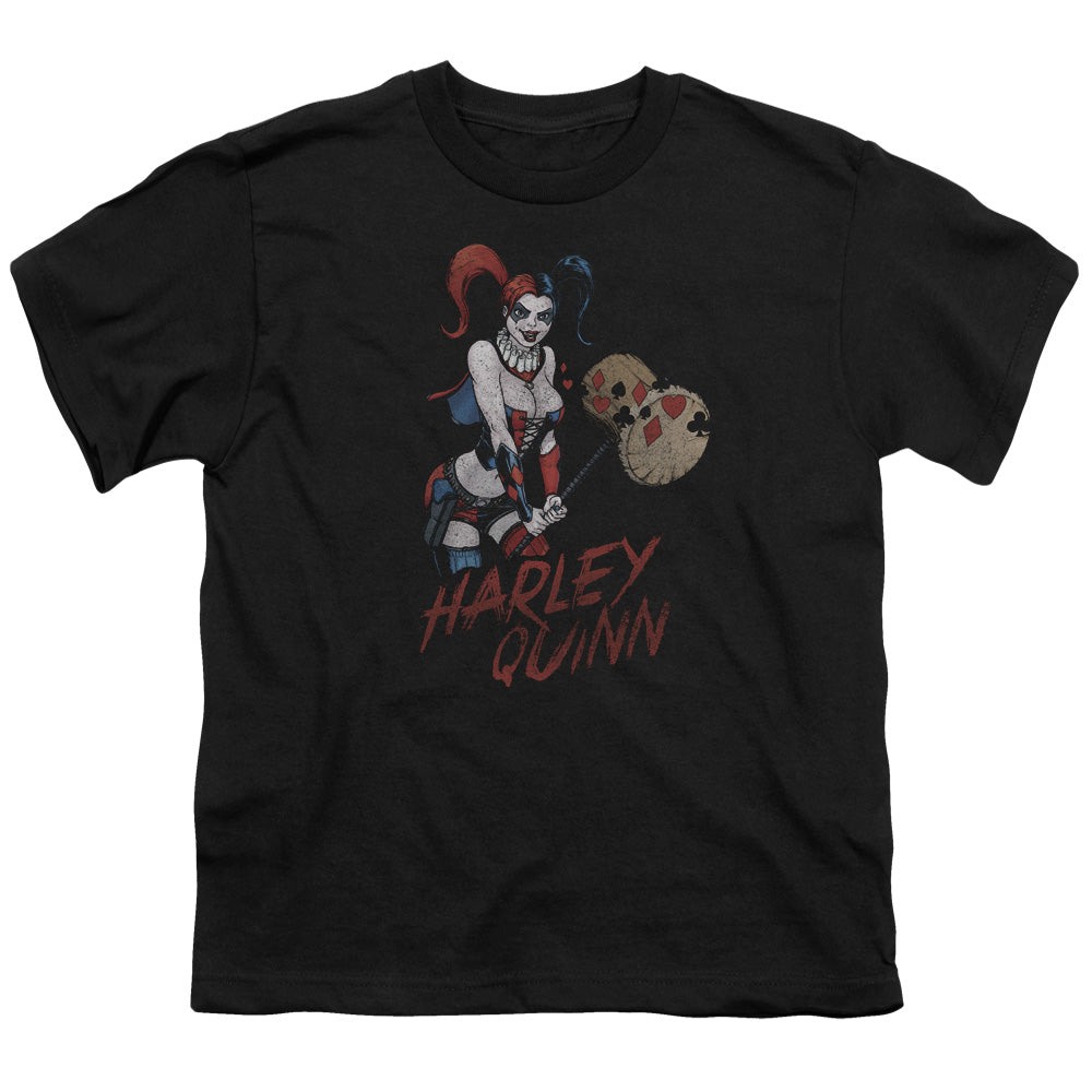 Justice League Harley Hammer Kids Youth T Shirt Black Officially Licensed