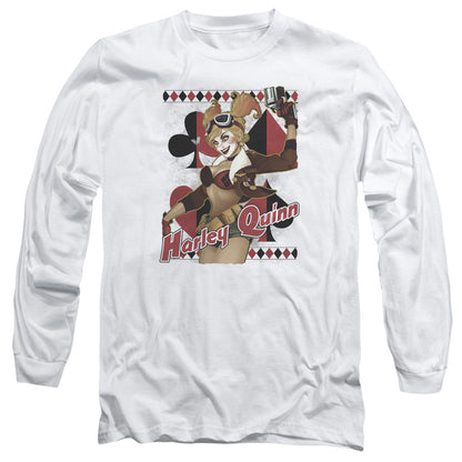 Jla Harley Bombshetll Mens Long Sleeve Shirt White Officially Licensed