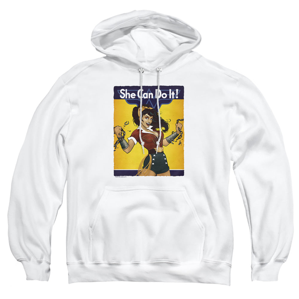 Justice League Of America Wonder Bombshell Mens Hoodie White Officially Licensed