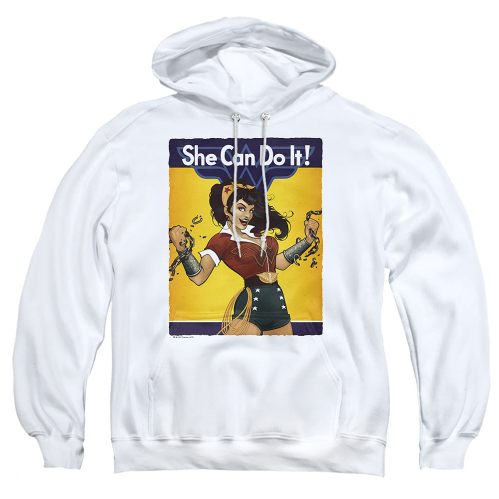 Justice League Of America Wonder Bombshell Mens Hoodie White Officially Licensed