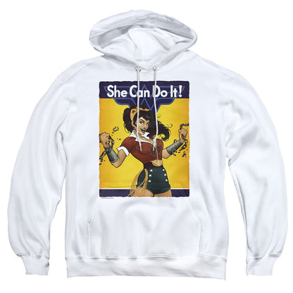 Justice League Of America Wonder Bombshell Mens Hoodie White Officially Licensed