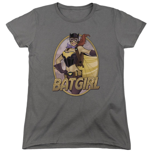Justice League Batgirl Bombshell Womens T Shirt Charcoal Officially Licensed