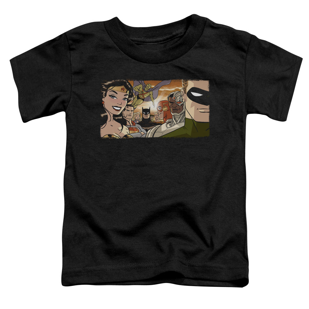 Justice League Cinematic League Toddler Kids Youth T Shirt Black Officially Licensed
