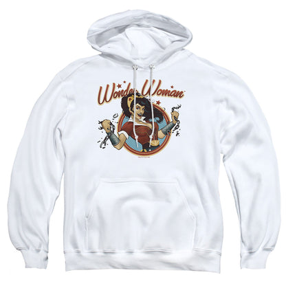 Justice League Of America Wonder Break Mens Hoodie White Officially Licensed