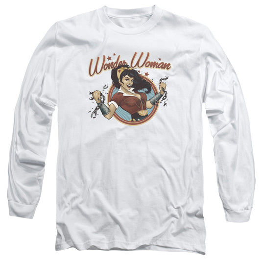 Justice League Wonder Break Mens Long Sleeve Shirt White Officially Licensed