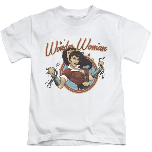 Justice League Wonder Break Juvenile Kids Youth T Shirt White Officially Licensed