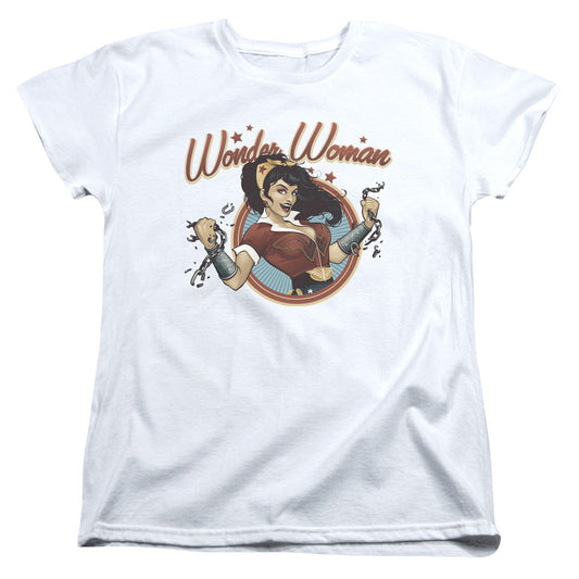 Justice League Wonder Break Womens T Shirt White Officially Licensed