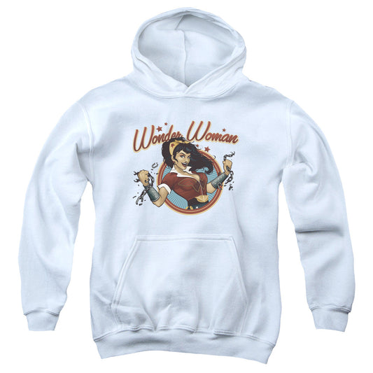 Justice League Wonder Break Kids Youth Hoodie White Officially Licensed