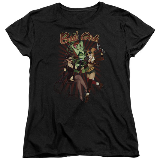 Justice League Bad Girls Womens T Shirt Black Officially Licensed