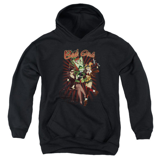 Justice League Bad Girls Kids Youth Hoodie Black Officially Licensed