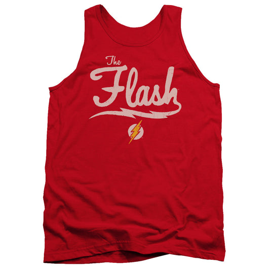 Justice League Old School Flash Mens Tank Top Shirt Red Officially Licensed