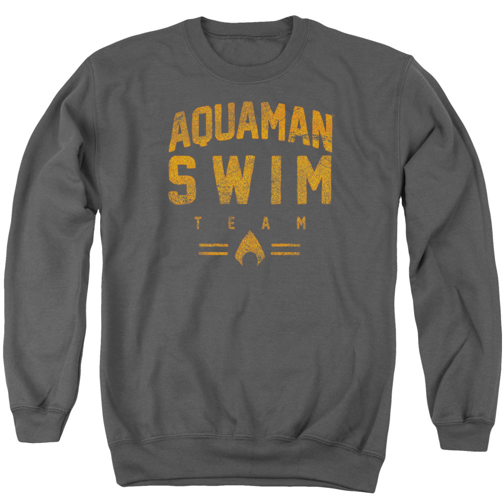 Justice League Swin Team Mens Crewneck Sweatshirt Charcoal Officially Licensed