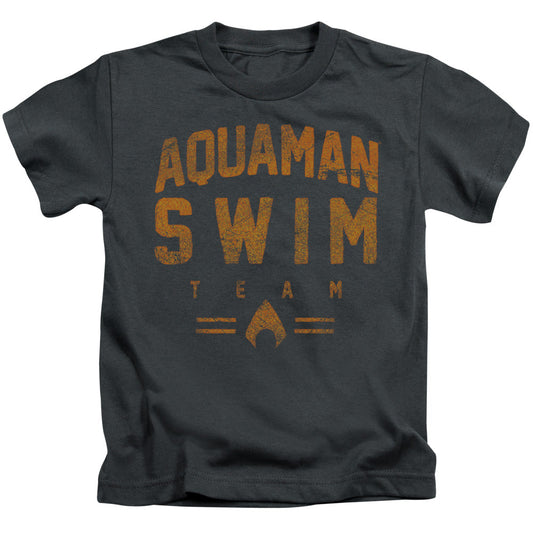 Justice League Swin Team Juvenile Kids Youth T Shirt Charcoal Officially Licensed
