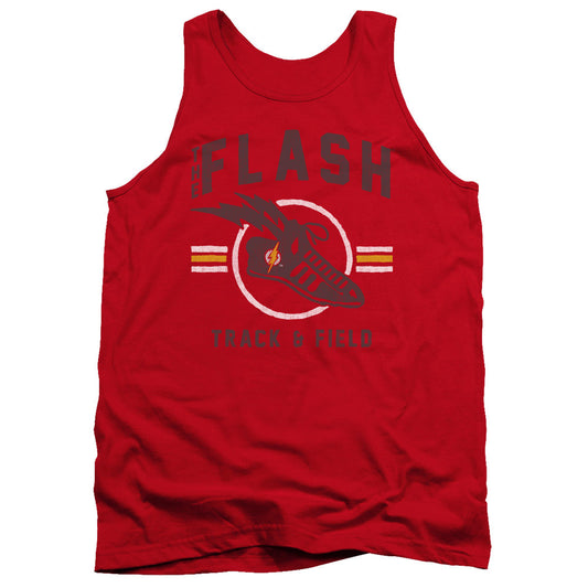 Justice League Track and Field Mens Tank Top Shirt Red Officially Licensed