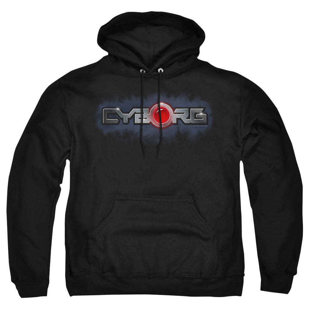 Justice League Of America Cyborg Title Mens Hoodie Black Officially Licensed