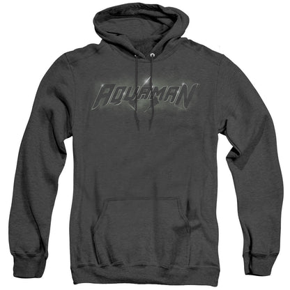 Justice League Of America Aquaman Title Mens Heather Hoodie Black Officially Licensed