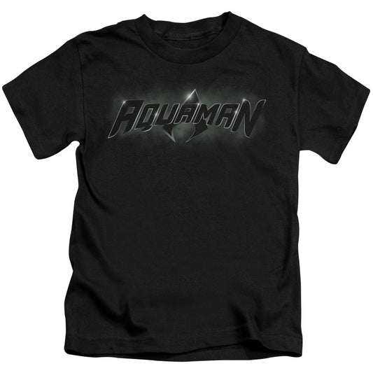 Justice League Aquaman Title Juvenile Kids Youth T Shirt Black Officially Licensed