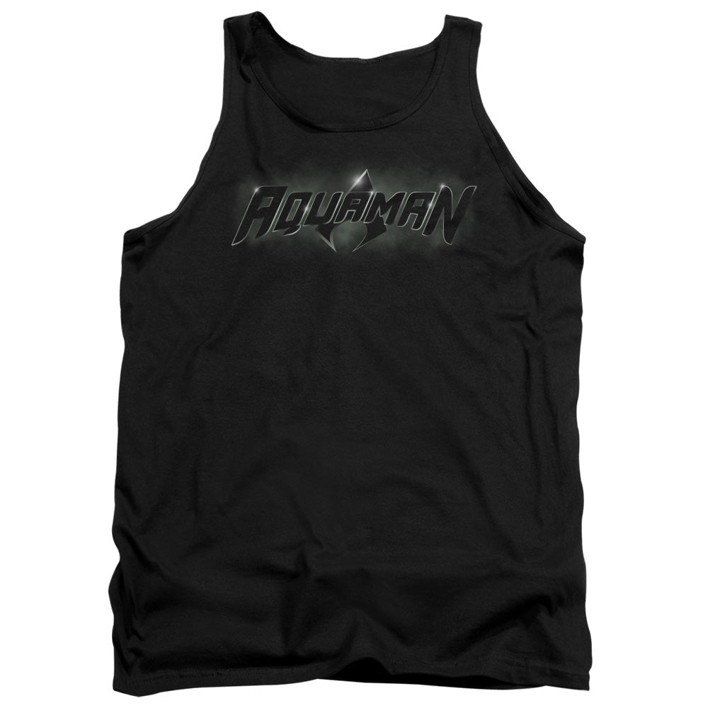 Justice League Aquaman Title Mens Tank Top Shirt Black Officially Licensed