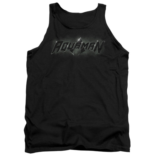Justice League Aquaman Title Mens Tank Top Shirt Black Officially Licensed
