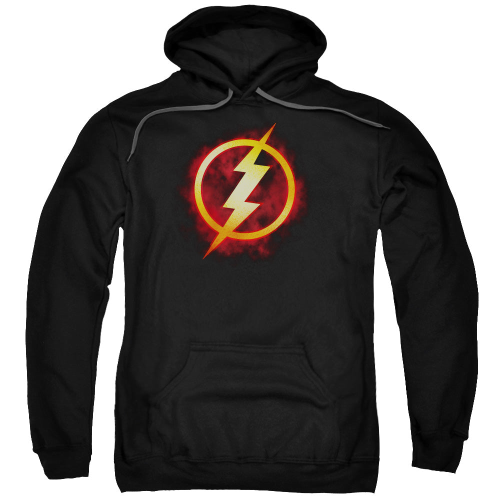 Justice League Flash Title Mens Hoodie Black Officially Licensed