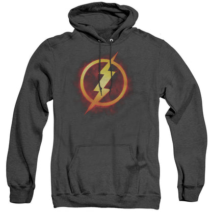 Justice League Of America Flash Title Mens Heather Hoodie Black Officially Licensed