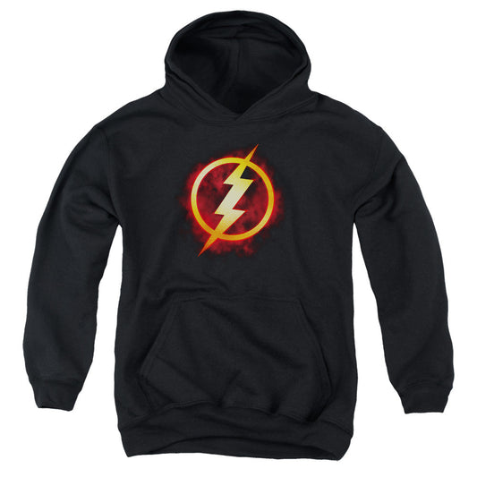 Justice League Flash Title Kids Youth Hoodie Black Officially Licensed