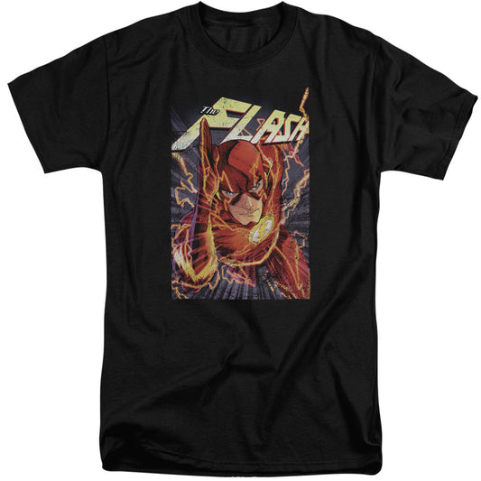 Justice League Of America Flash One Mens Tall T Shirt Black Officially Licensed
