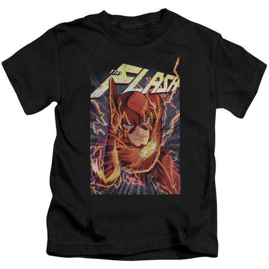 Justice League Flash One Juvenile Kids Youth T Shirt Black Officially Licensed
