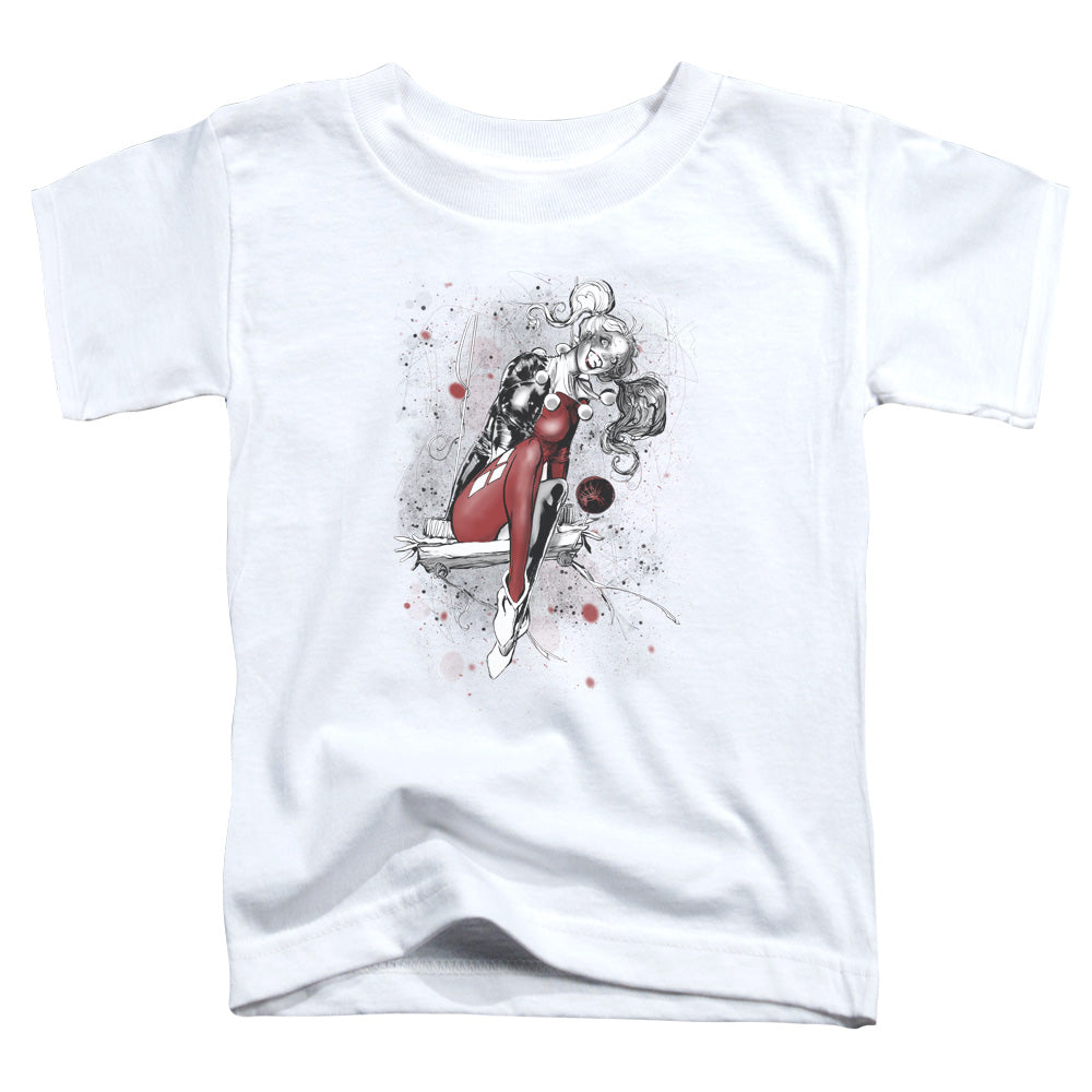Justice League Harley Sketch Toddler Kids Youth T Shirt White Officially Licensed