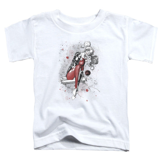 Justice League Harley Sketch Toddler Kids Youth T Shirt White Officially Licensed