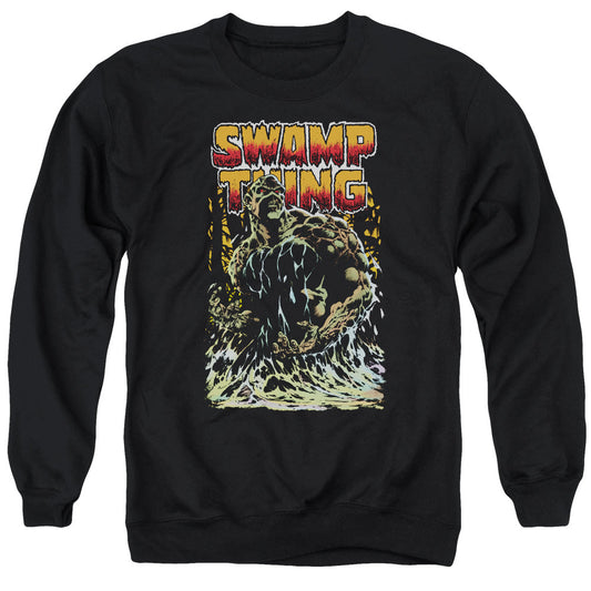 Justice League Swamp Thing Mens Crewneck Sweatshirt Black Officially Licensed