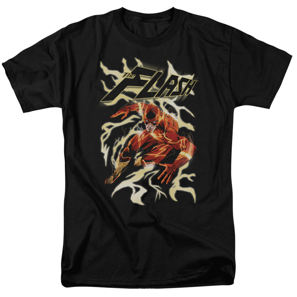 Justice League Of America Electric Run Mens T Shirt Black Officially Licensed